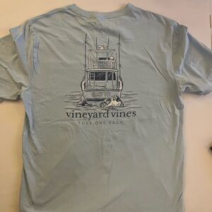 Vineyard Vines Blue Short Sleeve Tee with Minimalist Graphic